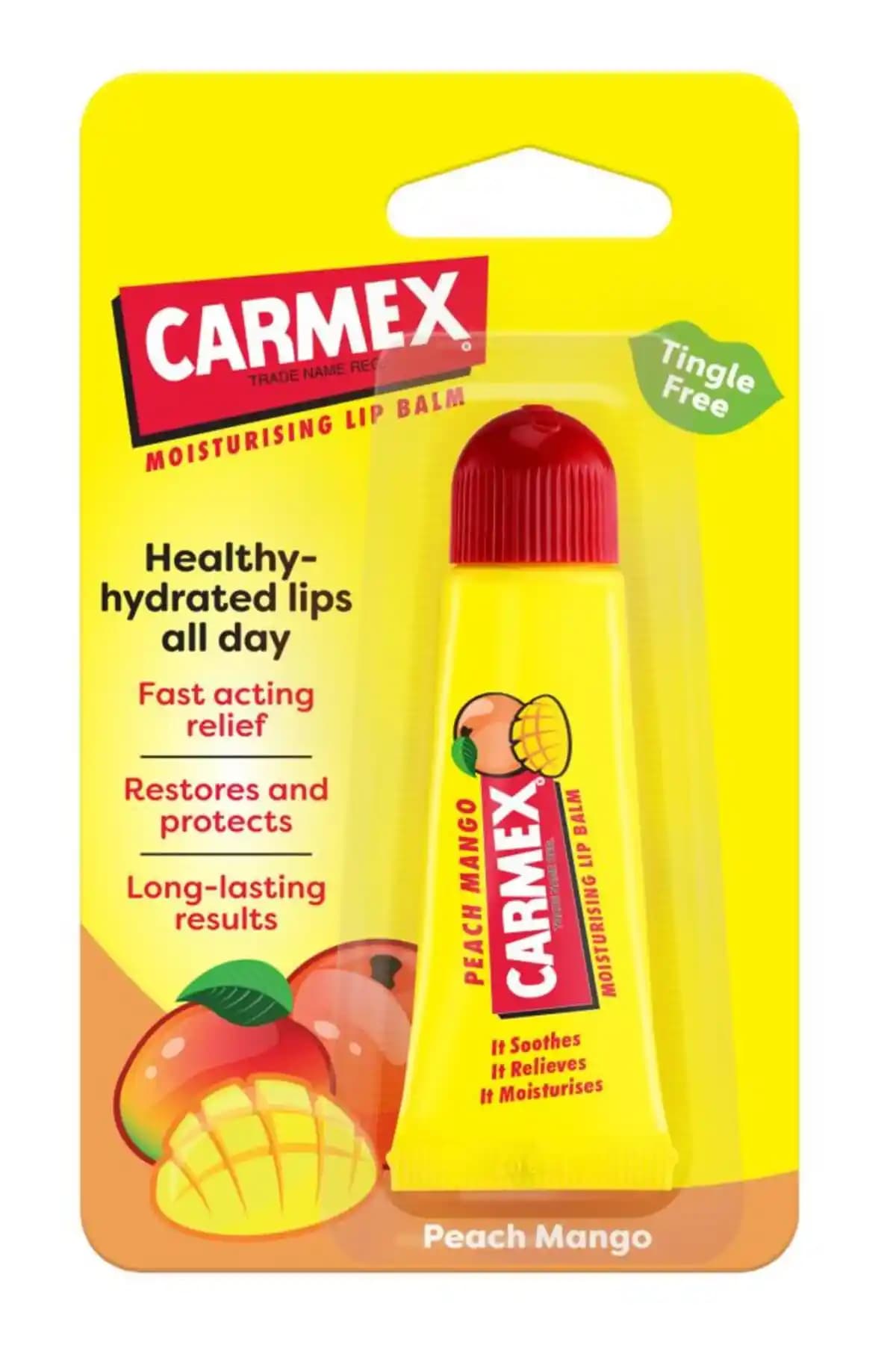 Carmex Dudak Balmı Şeftali Mango SPF15 ile Doğal ve Etkili Dudak Bakımı