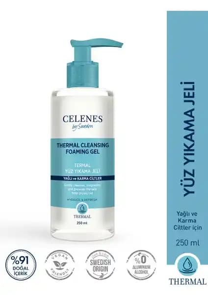 Celenes By Sweden Thermal Temizleme Jeli: Yağlı ve Karma Ciltler İçin Doğal Temizlik Çözümü