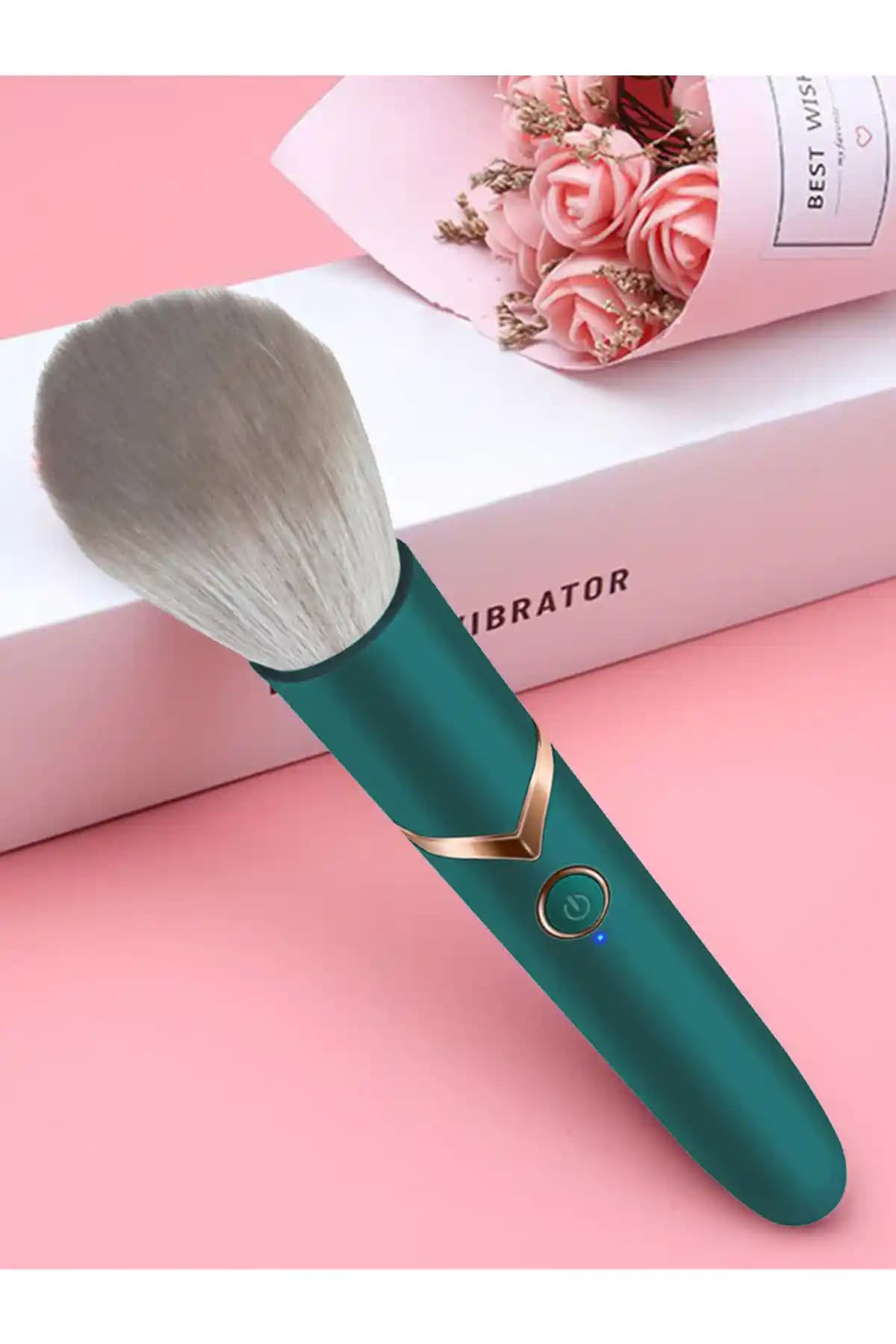 Censan Makyaj Fırçası Tasarımlı 10 Mod Titreşimli Vibratör Modern Kadınlar İçin