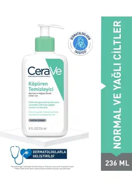 CeraVe Köpüren Temizleyici: Yağlı ve Karma Ciltler İçin Güvenilir Temizlik Çözümü