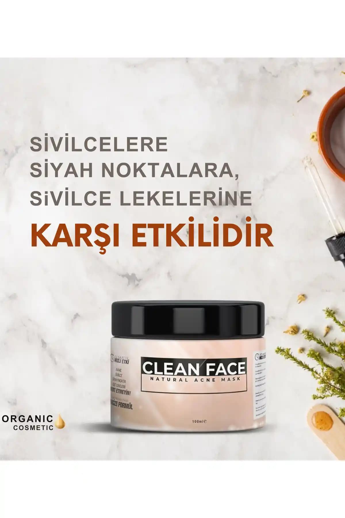 Clean Face Doğal Cilt Maskesi: Sivilce ve Siyah Nokta Karşıtı Etkili Bakım Ürünü