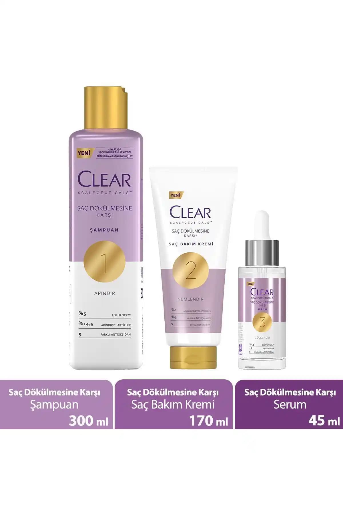 Clear Scalpceuticals Saç Dökülmesine Karşı Set: Güçlü ve Sağlıklı Saçlar İçin Uygun Çözüm