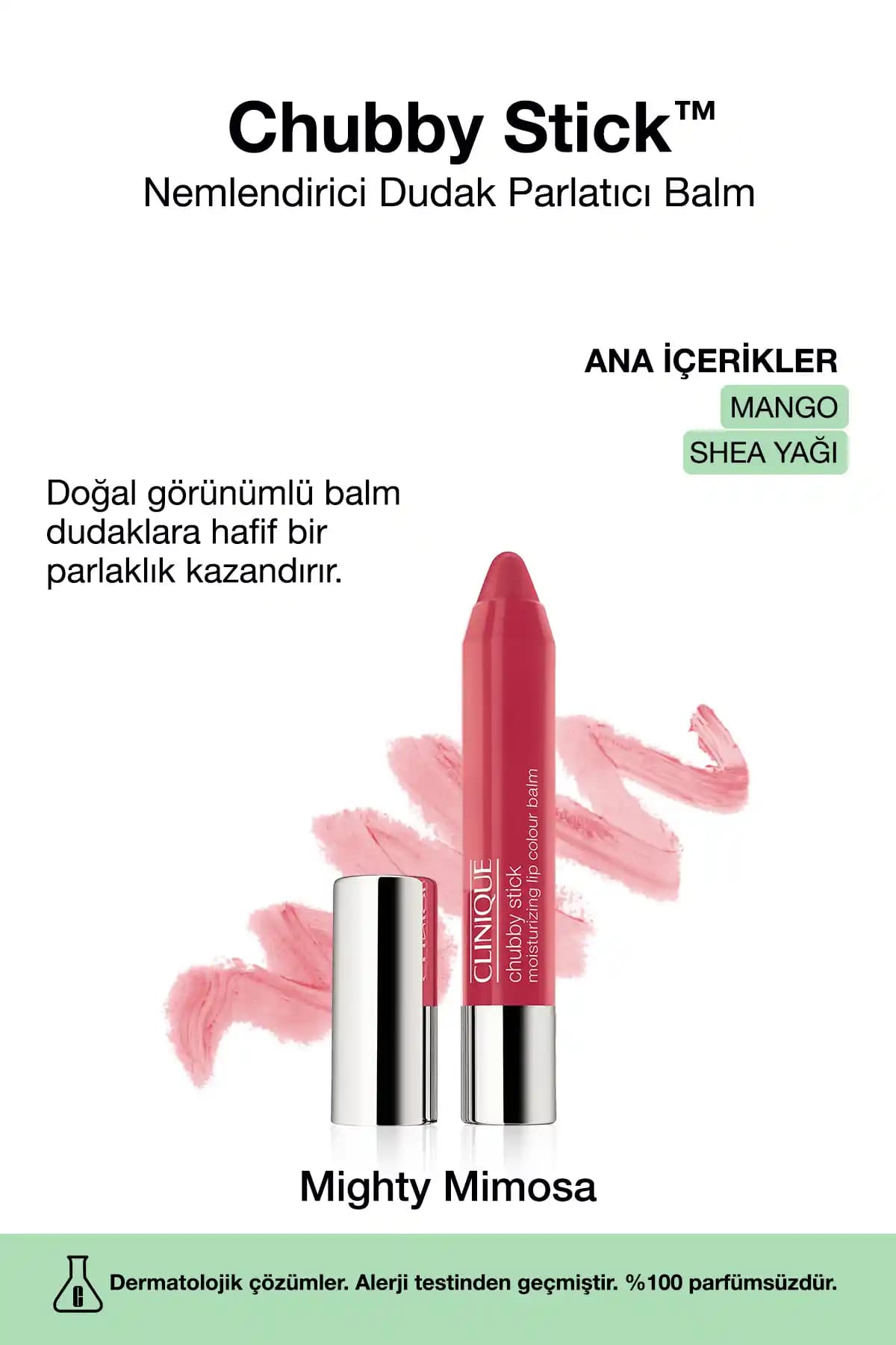 Clinique Chubby Stick Nemlendirici Dudak Parlatıcı Balm Renk 13 Mighty Mimosa 3g