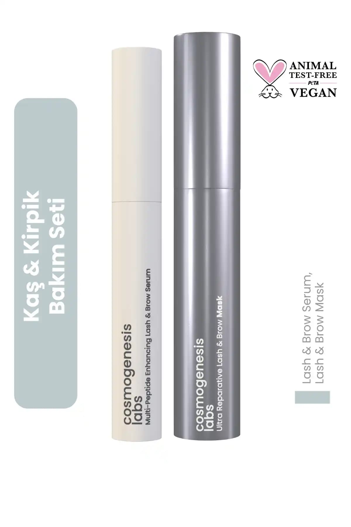 Cosmogenesis Labs Vegan Kaş ve Kirpik Bakım Seti Doğal Güzellik ve Güçlendirme İçin