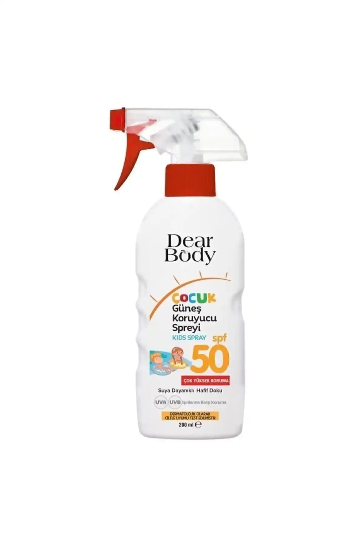 Dear Body Çocuk Güneş Koruyucu Sprey SPF50: Pratik ve Güçlü Güneş Koruma Çözümü