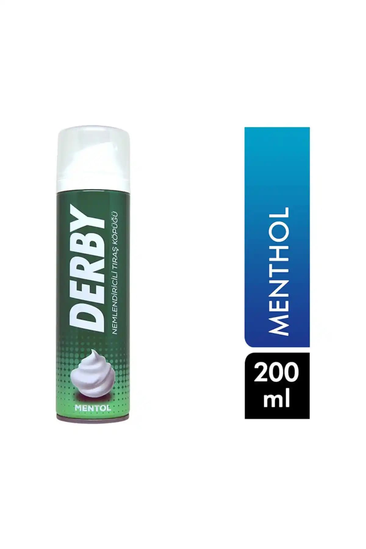 Derby Tıraş Köpüğü 200 ml Mentol ile Ferahlatıcı ve Hassas Ciltler İçin Uygun Tıraş Ürünü