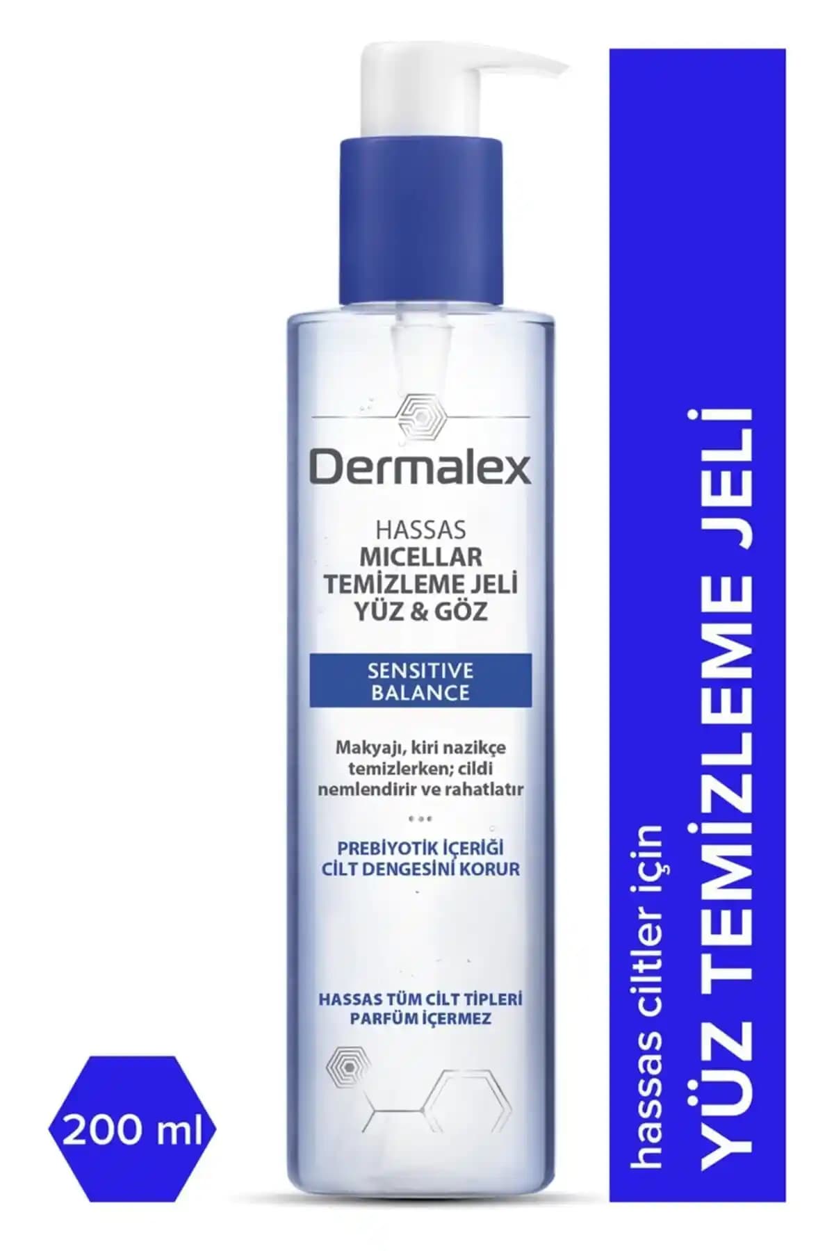 Dermalex Sensitive Balance Micellar Temizleme Jeli Hassas Ciltler İçin Güvenilir Temizlik Çözümü