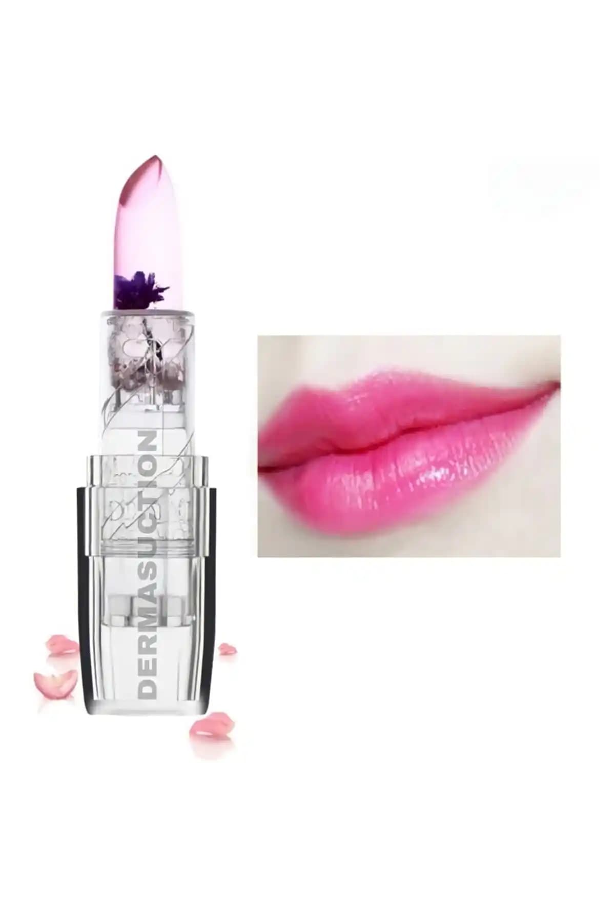 Dermasuction Çiçekli Dudak Nemlendirici Parlatıcı Ruj: SPF 50+ Koruma ve Doğal Görünüm