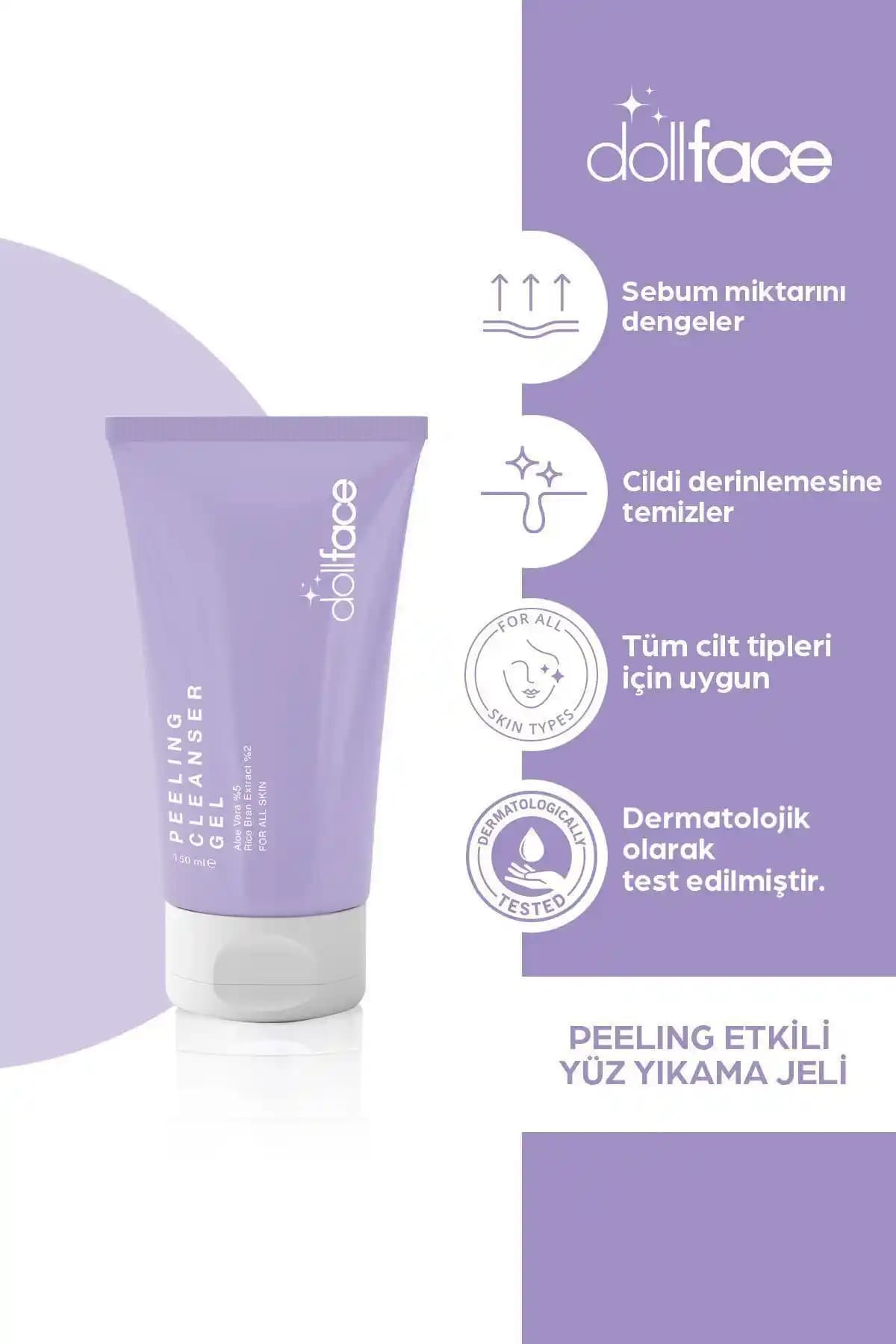 Dollface Peeling Etkili Yüz Yıkama Jeli: Derinlemesine Temizlik ve Cilt Yenileme