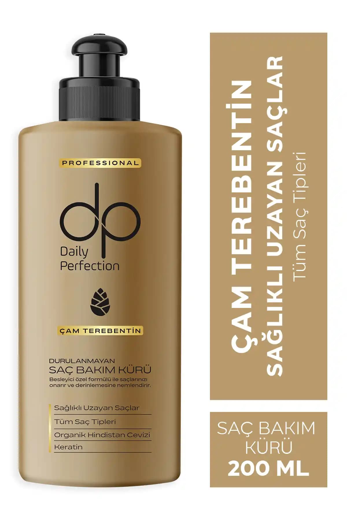dp Daily Perfection Çam Terebentin Durulanmayan Saç Bakım Kürü: Doğal ve Etkili Saç Sağlığı İçin Güçlü Çözüm