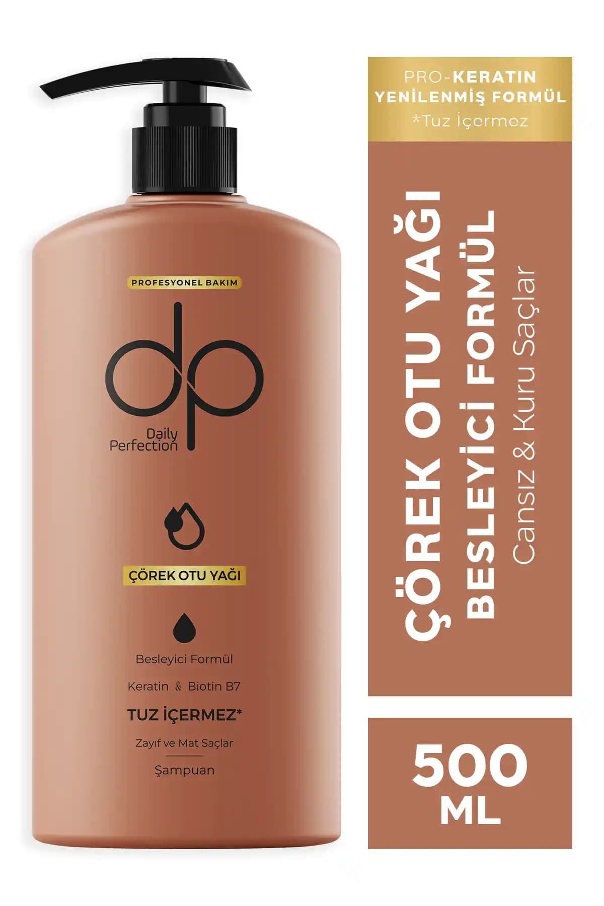 DP Daily Perfection Çörek Otu Yağlı Şampuan Kuru Saçlar İçin Doğal ve Güçlendirici Bakım