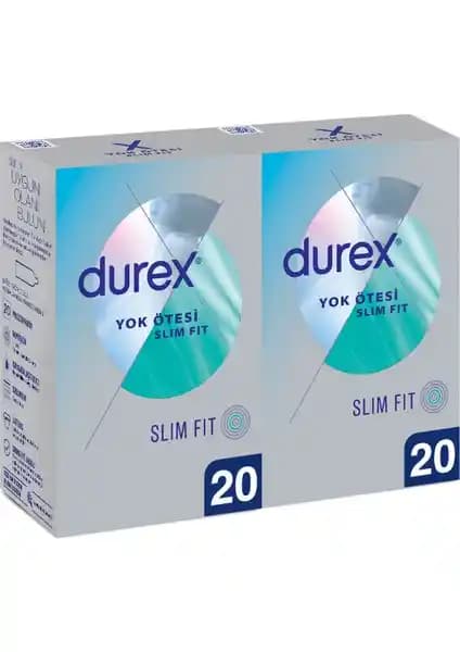 Durex Yok Ötesi Slim Fit İnce Prezervatif: Güvenlik ve Doğal His Sunan 40'lı Paket