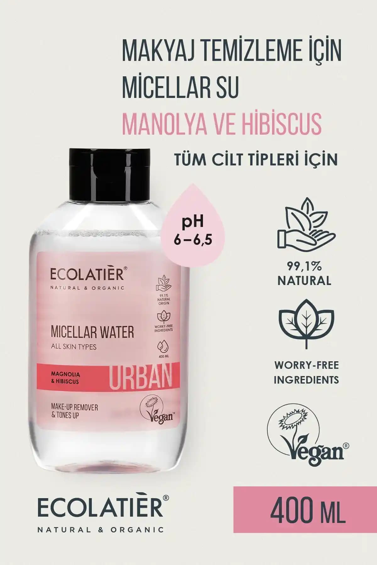 ECOLATIER Makyaj Temizleme Micellar Suyu: Doğal ve Güvenli Cilt Bakım Ürünü