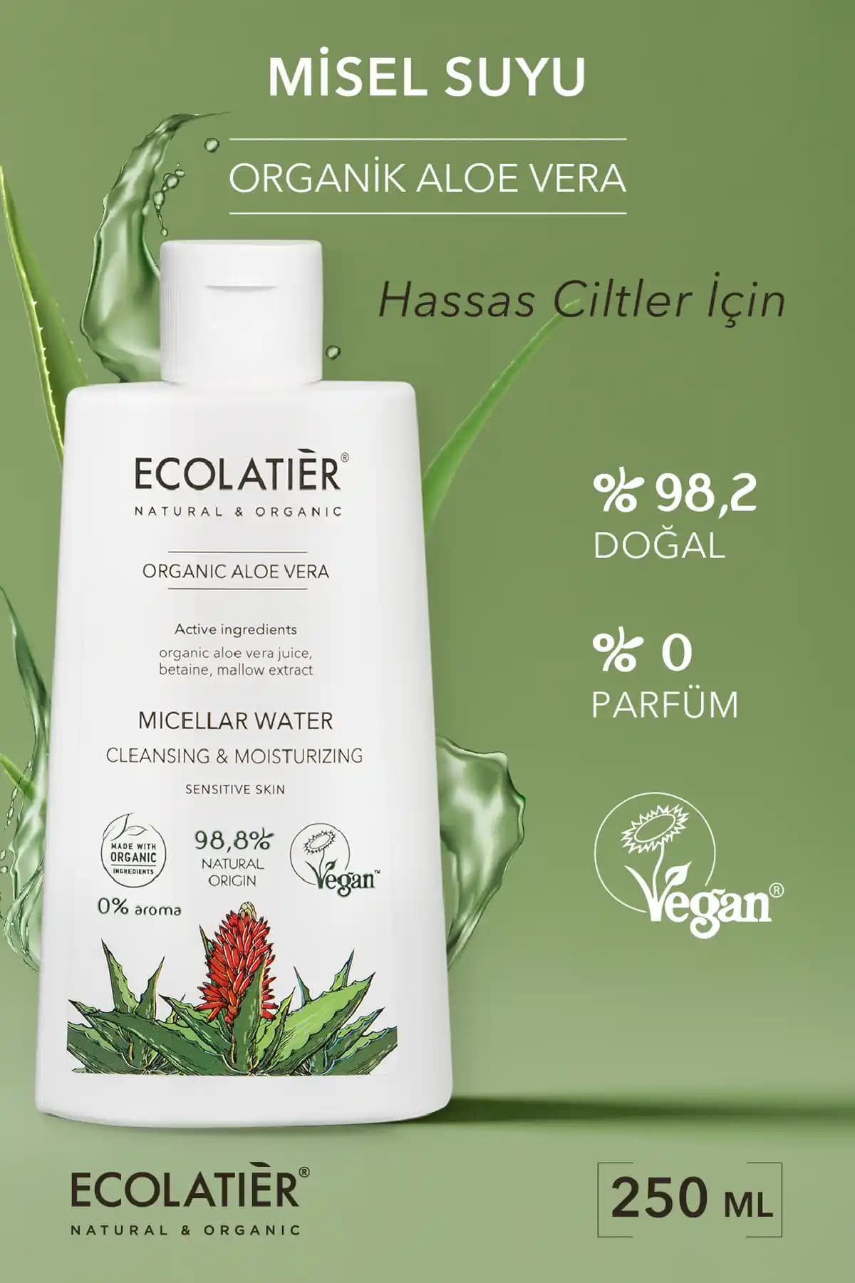 ECOLATIER Micellar Su Hassas Ciltler İçin Doğal ve Güvenilir Temizlik Çözümü