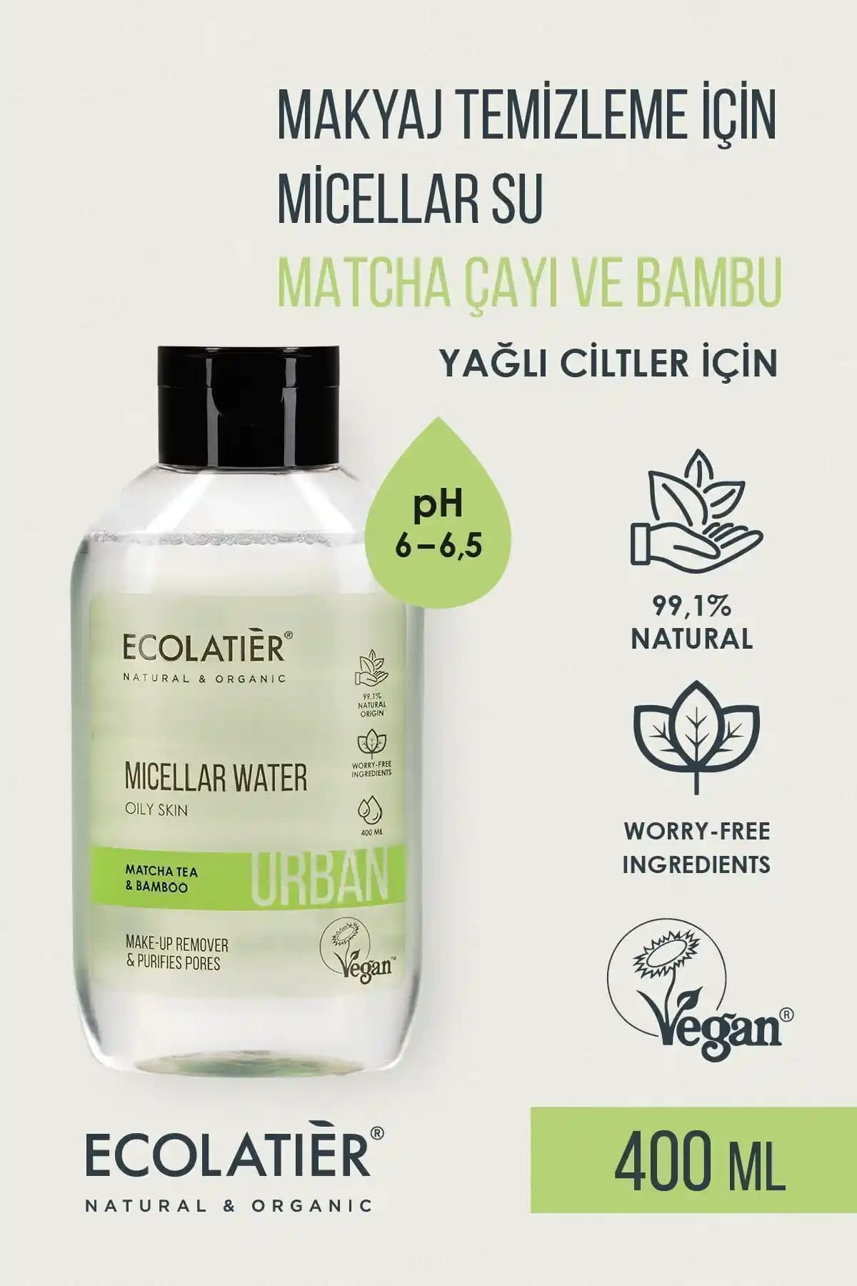 ECOLATIER Misel Su Yağlı Ciltler İçin Doğal Temizlik ve Nemlendirme Çözümü