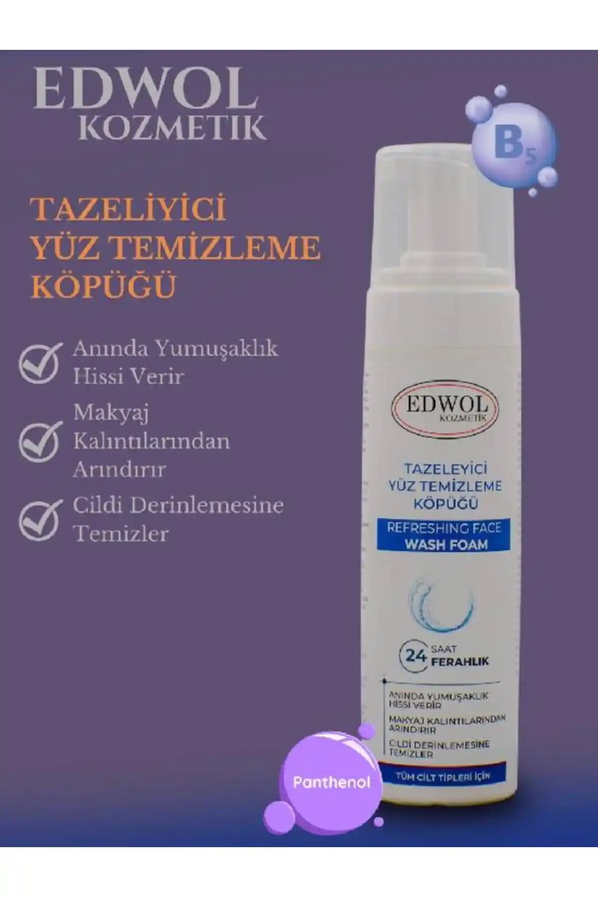 EDWOL Tazeleyici Nemlendirici Ferahlatıcı Yüz Yıkama Köpüğü Ürün Özellikleri ve Kullanım Avantajları