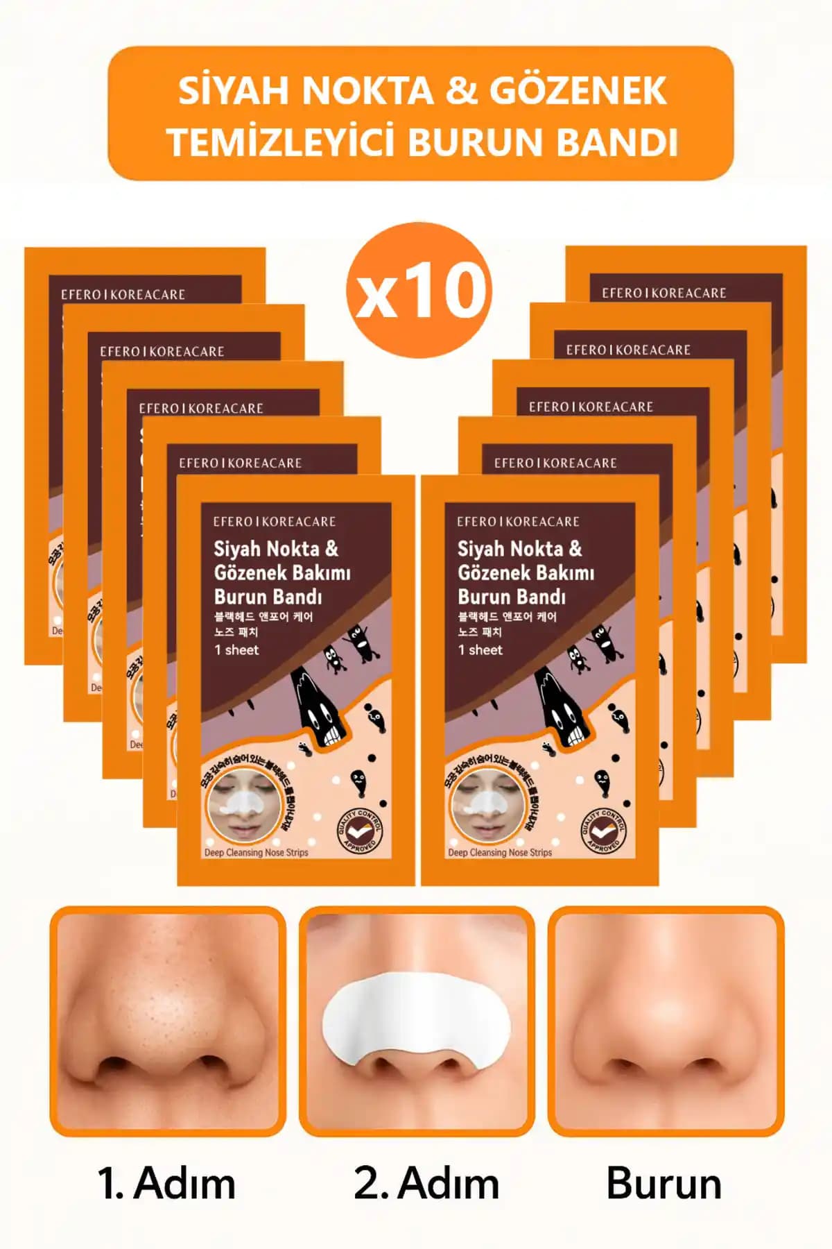 Efero 10'lu Siyah Nokta ve Gözenek Temizleyici Burun Bandı İncelemesi ve Kullanım Rehberi