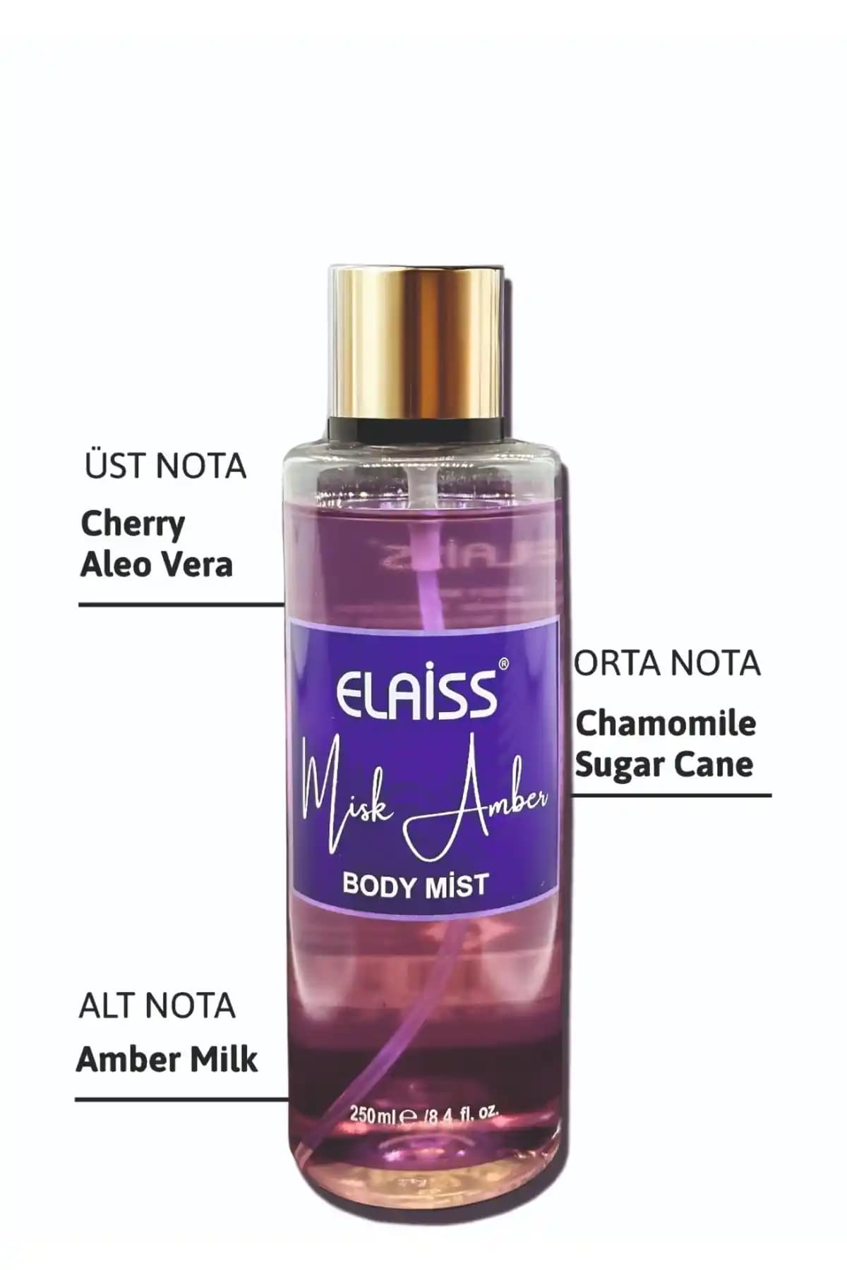 Elaiss Body Mist Misk Amber: Kalıcı ve Hafif Çiçeksi Amber Kokusu