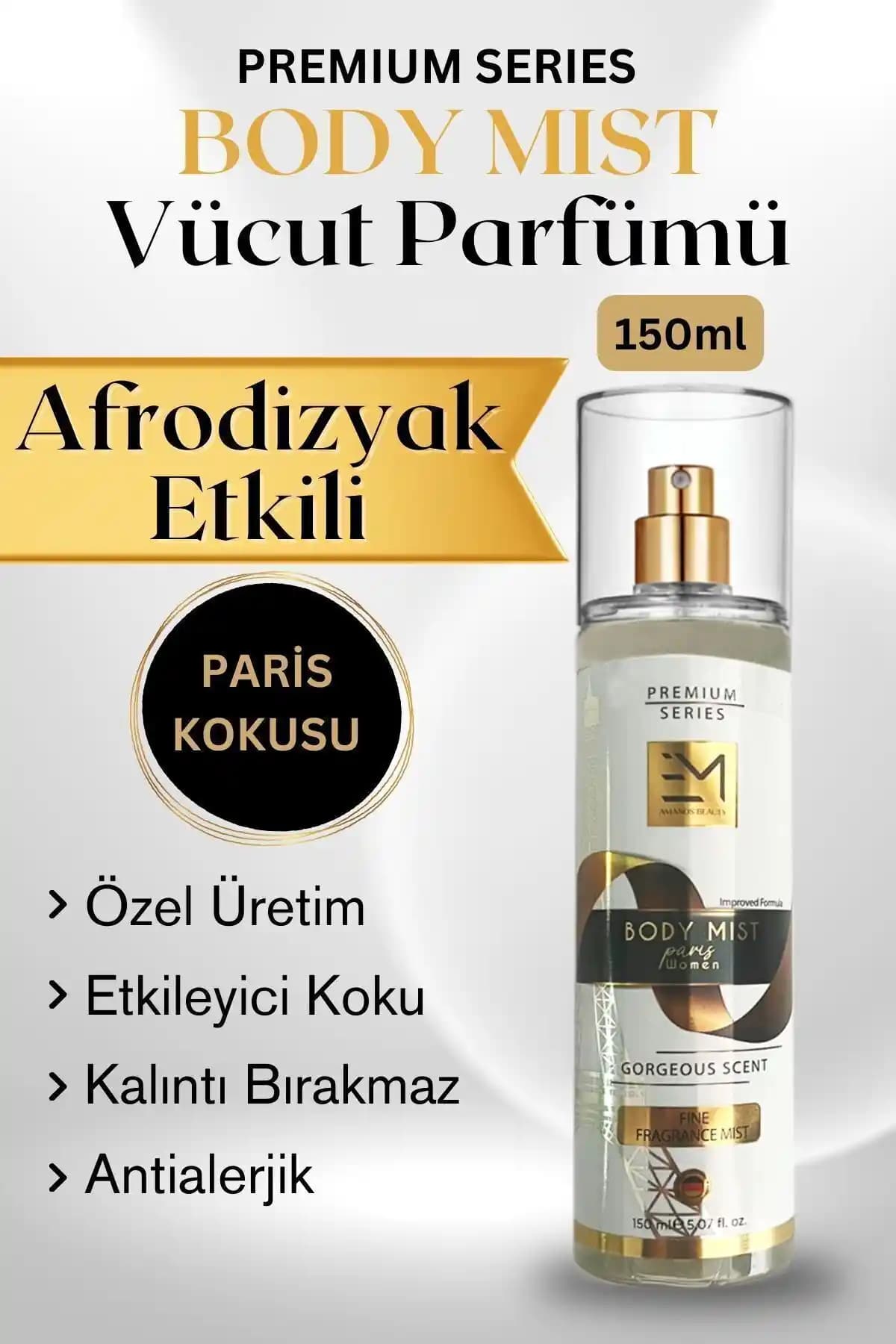 Em Amanos Beauty Body Mist Kadınlar İçin Kalıcı ve Çekici Aromatik Parfüm