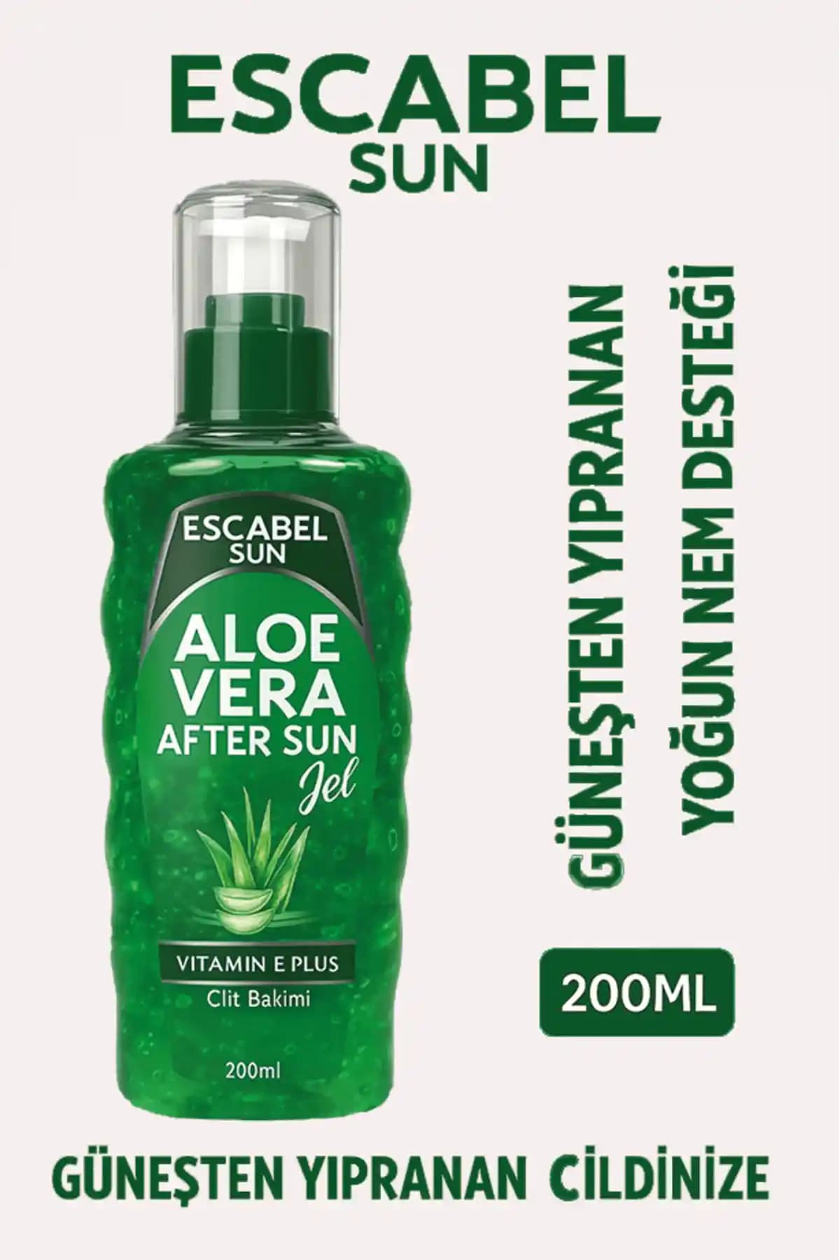 Escabel Sun Aloe Vera After Sun Gel Krem Güneş Sonrası Ferahlatıcı ve Nemlendirici Çözüm