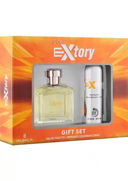 Extory Ocra Erkek Parfüm ve Deodorant Seti Şıklık ve Ferahlık Sunan Günlük Kullanım Ürünü