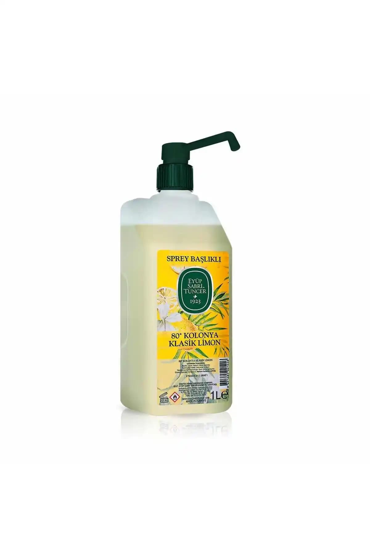 Eyüp Sabri Tuncer Klasik Limon Kolonyası 1 Litre Ferahlatıcı ve Kaliteli Kullanım İçin