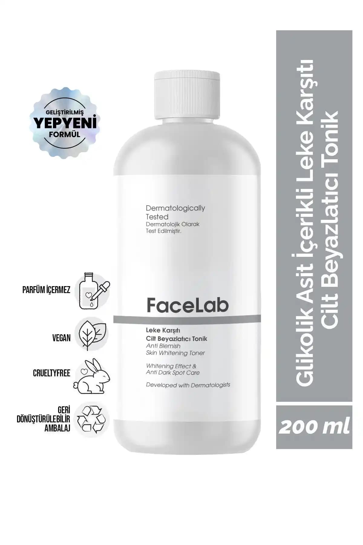 FaceLab Glikolik Asit %6 Tonik ile Cilt Tonunu Eşitleyin ve Parlaklık Kazanın