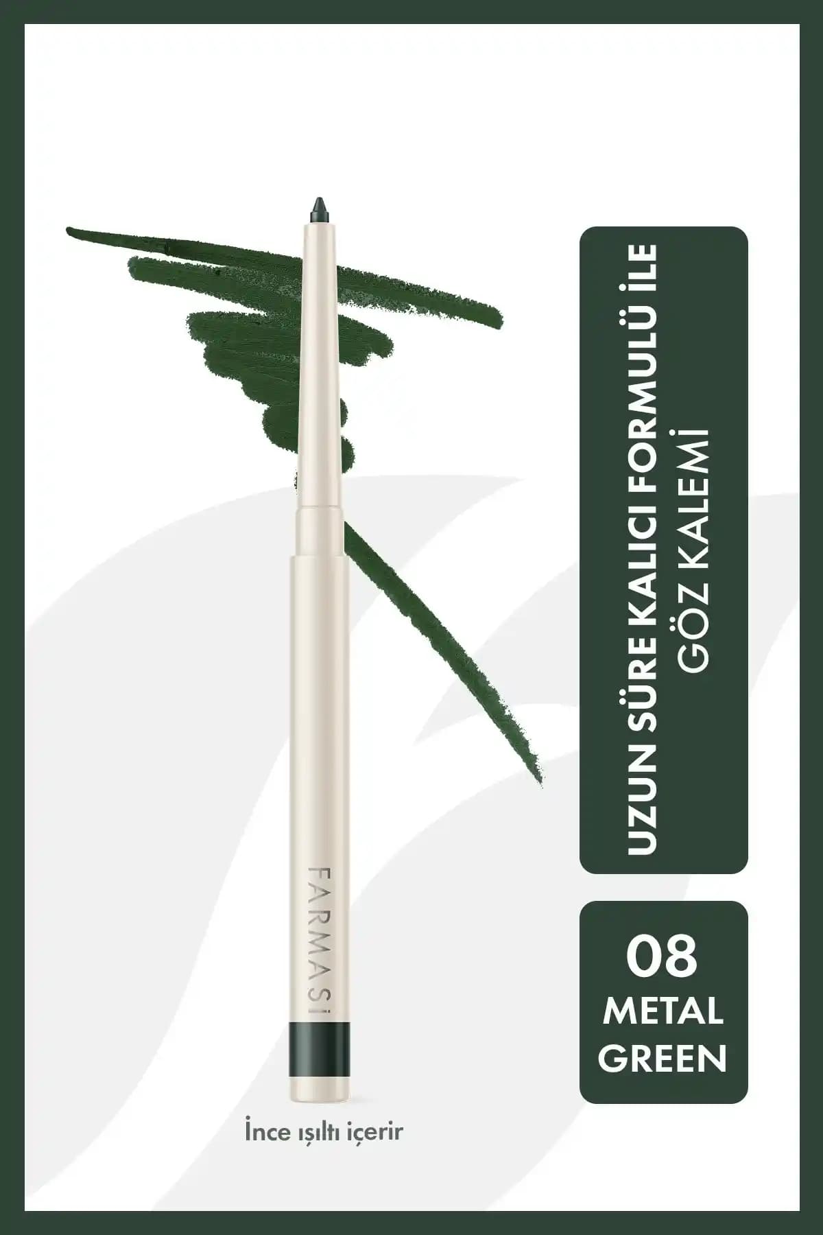 Farmasi Asansörlü Göz Kalemi 08 Metalgreen: Uzun Süre Dayanıklı ve Şık Göz Makyajı