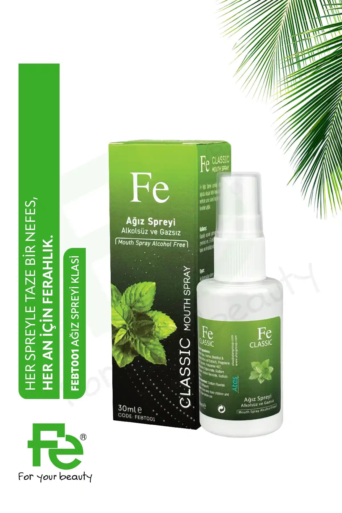 Fe Klasik Ağız Spreyi: Pratik ve Alkolsüz Ferahlık Sunan Ağız Bakım Ürünü