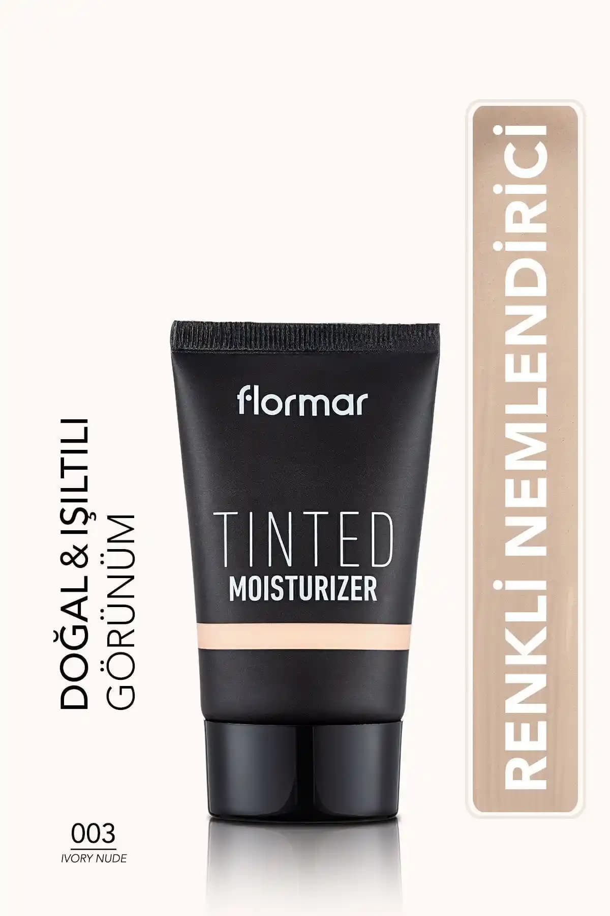 Flormar Fondöten Renkli Nemlendirici 003 Ivory Nude, Doğal ve Parlak Görünüm Sağlar