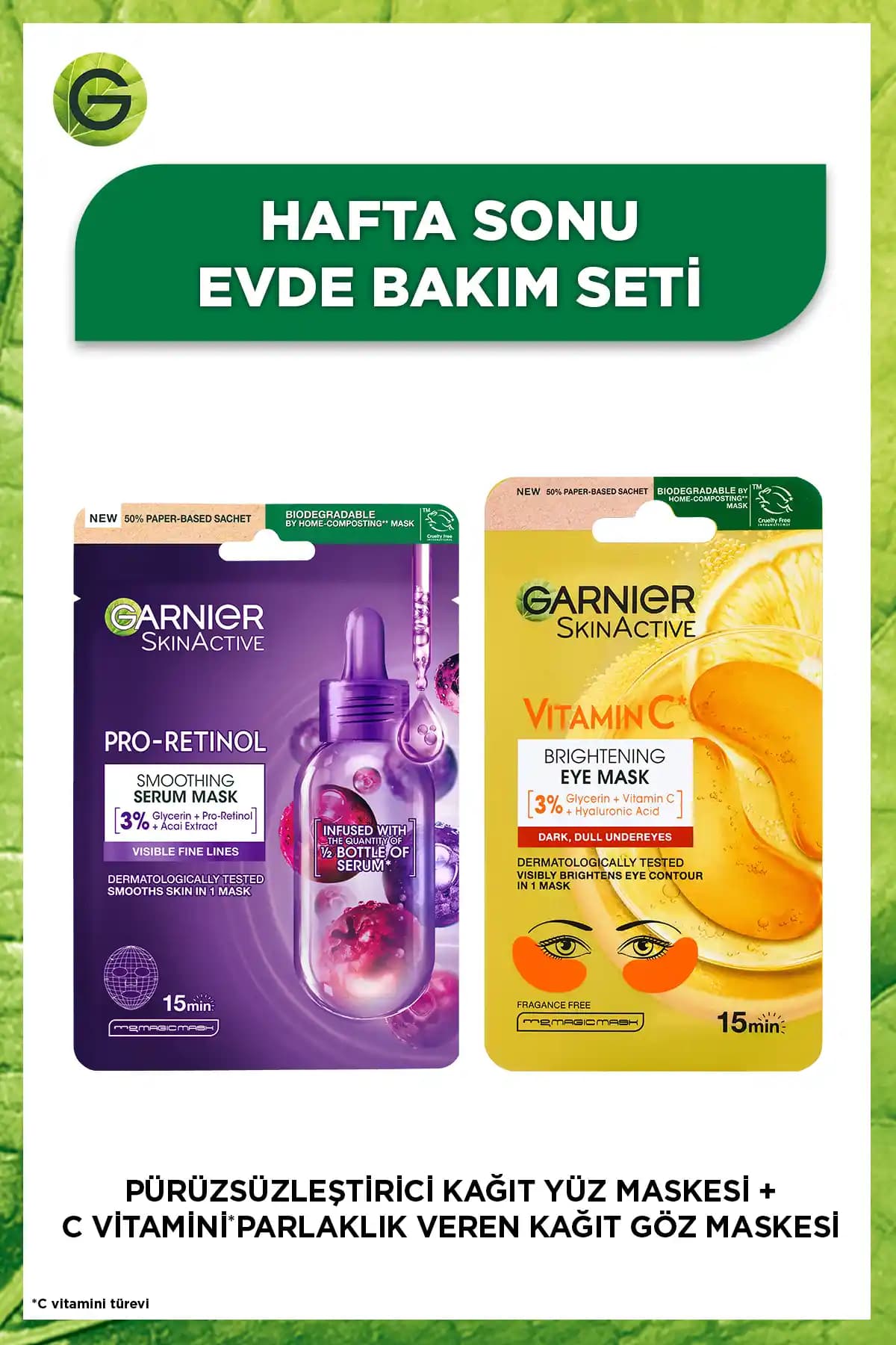Garnier Pro-Retinol Kağıt Maskesi ile Cilt Bakımında Yenilikçi Çözüm