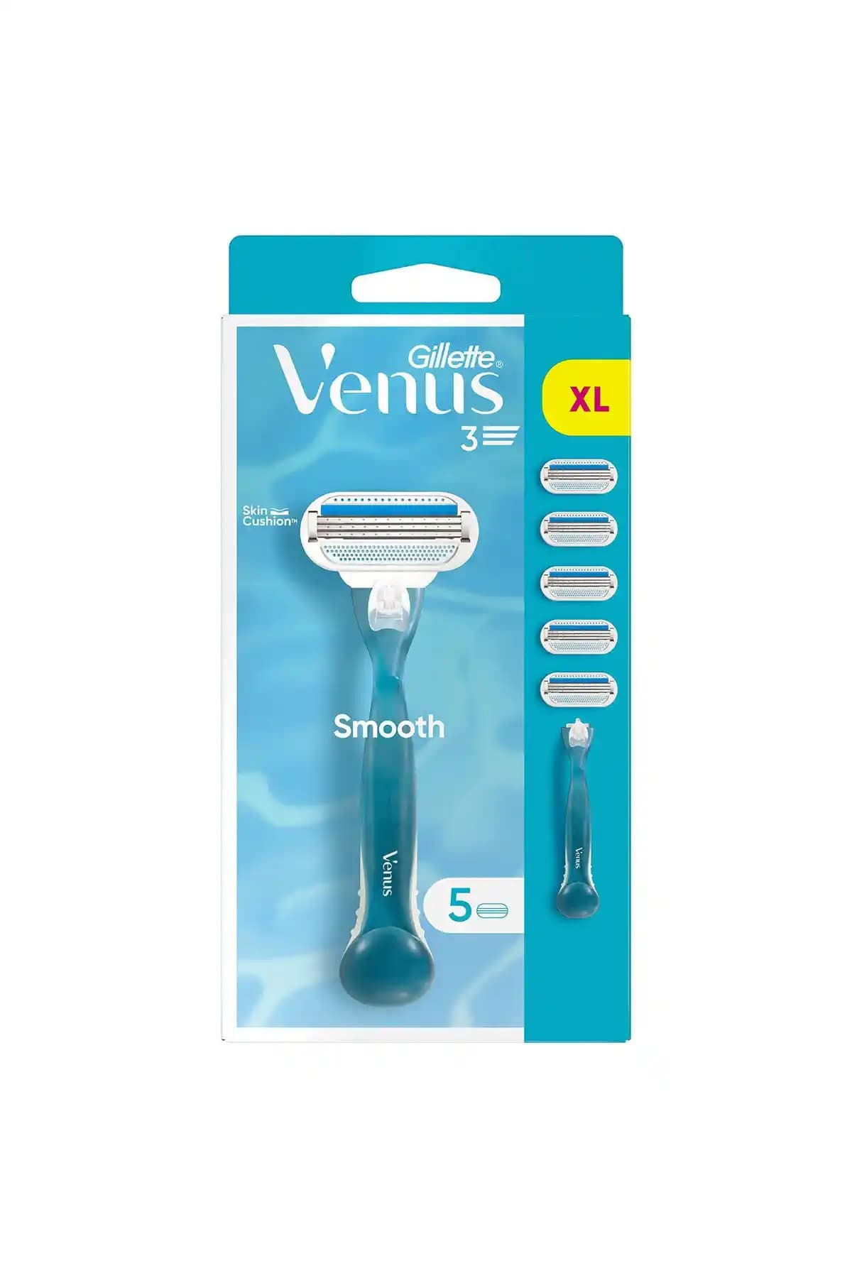 Gillette Venus Venus Smooth Kadınlar İçin Cilt Dostu ve Yüksek Performanslı Tıraş Makinesi
