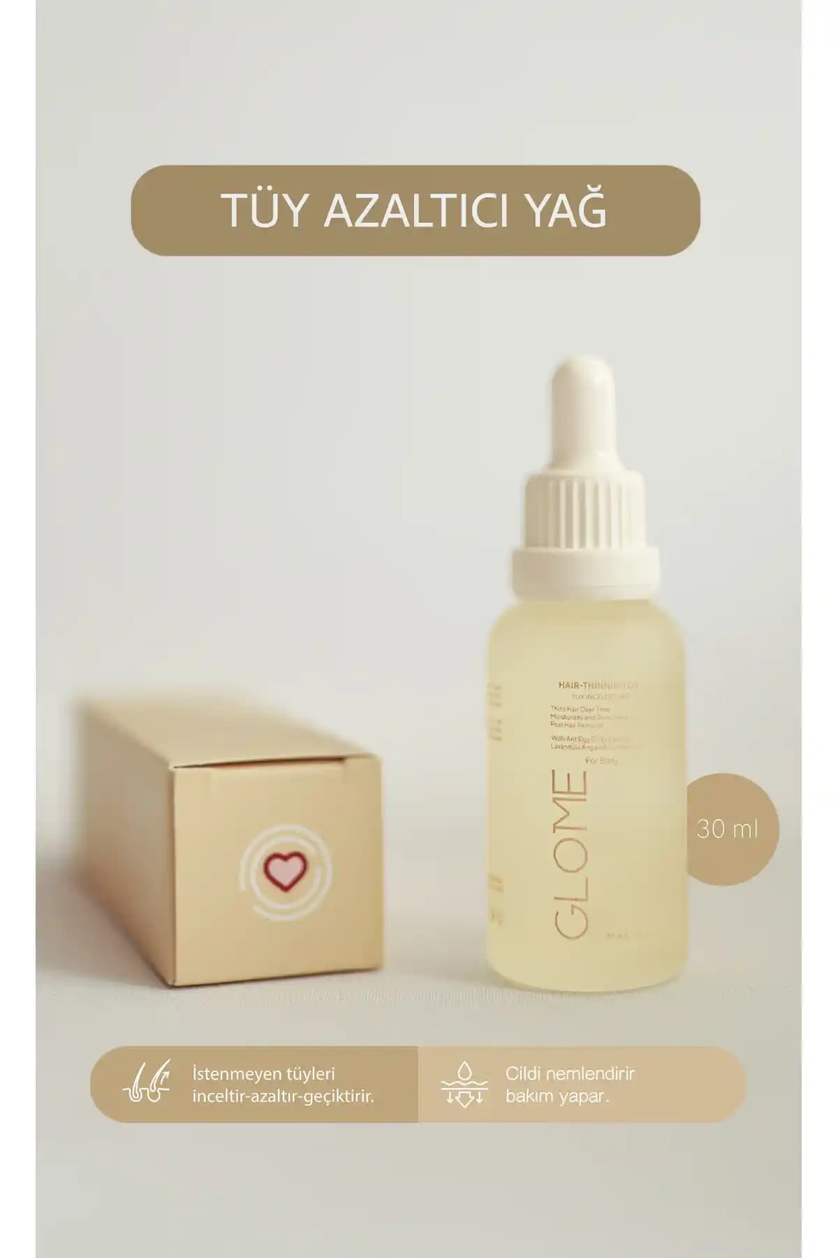 Glome Tüy Azaltıcı ve Vücut Bakım Yağı: Etkili Tüy Azaltma ve Cilt Bakımı Çözümü