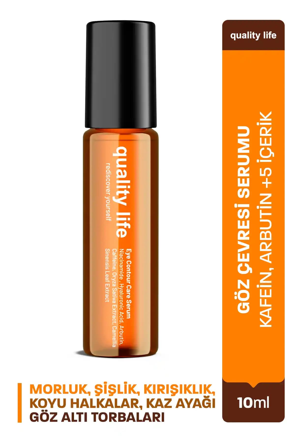 Göz Çevresi Sorunlarına Çözüm Sunan Quality Life Göz Altı Serumu 10 ml Türkiye Menşei