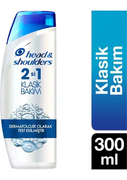 Head&Shoulders 2'si Bir Arada Şampuan Klasik Bakım 300 ml Saç Sağlığını Koruyan Formül