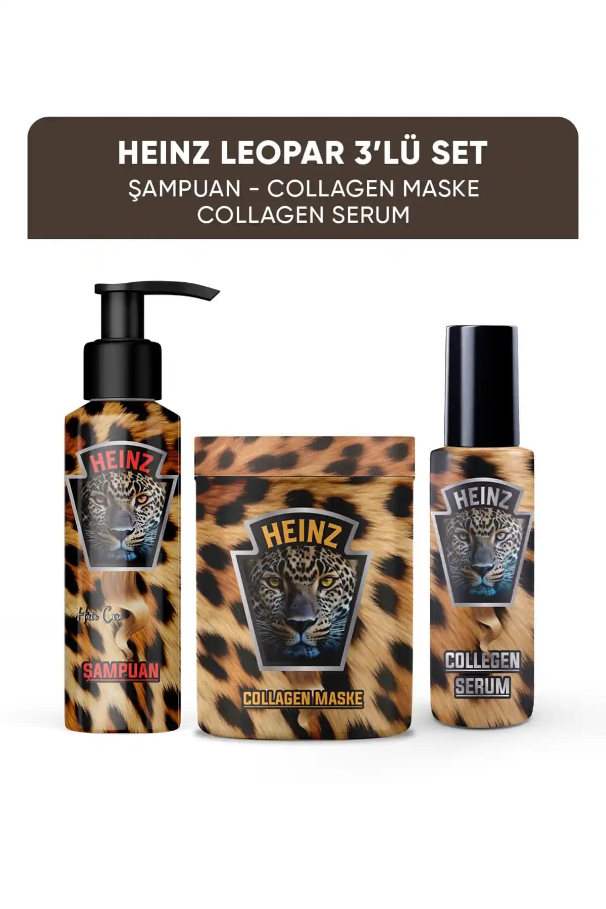Heinz LEOPAR 3'lü Saç Bakım Seti: Güçlendiren ve Parlatan Saç Onarıcı Çözüm