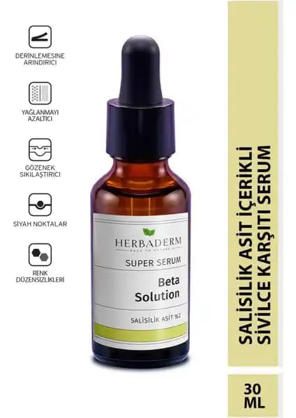 Herbaderm Serum Beta Solution ile Karma ve Yağlı Ciltler İçin Etkili Bakım Çözümü