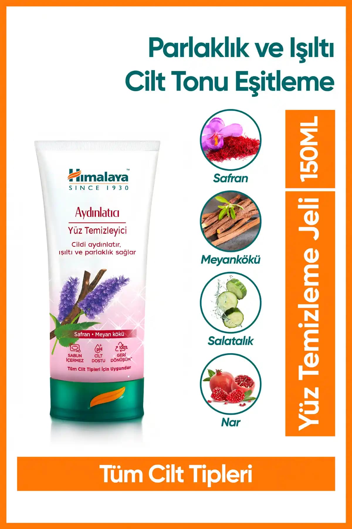 Himalaya Since 1930 Aylandırıcı Yüz Temizleyici ile Doğal ve Parlak Cilt Bakımı