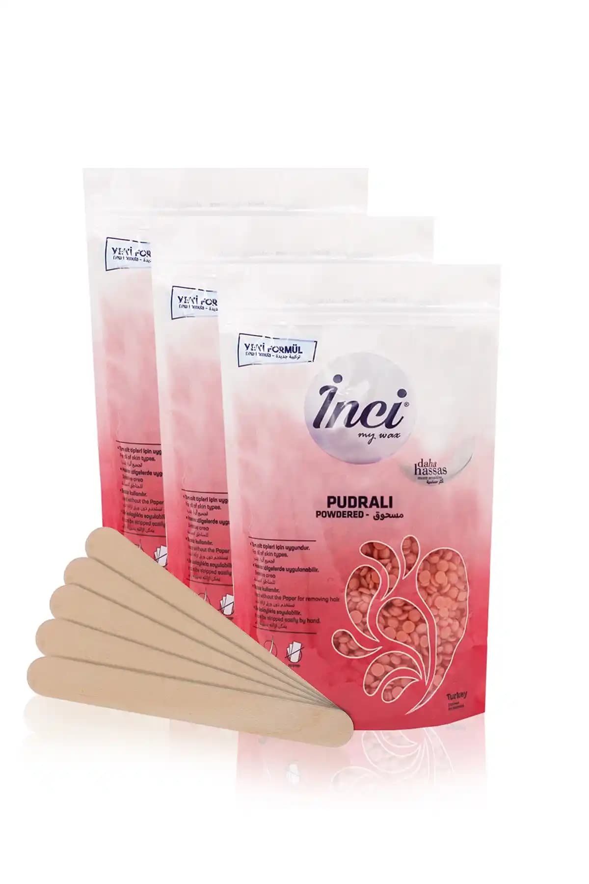 İnci Ağda 3 Kutu Pudralı Özel Bölgeler ve Yüz İçin Güvenli Ağda Ürünü