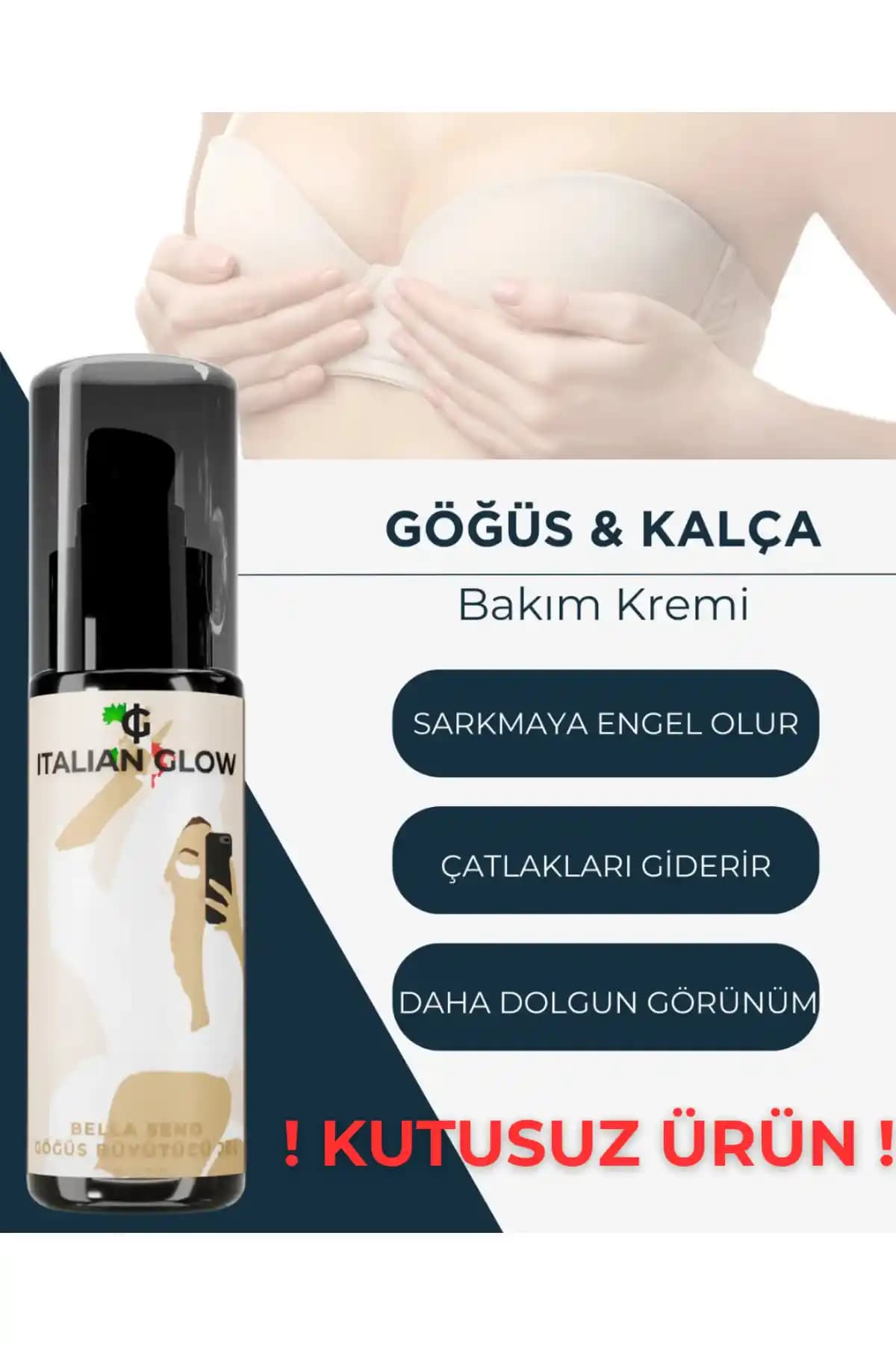 İtalyanGlow Dolgunlaştırıcı ve Dikleştirici Göğüs Bakım Jeli İncelemesi ve Kullanıcı Yorumları