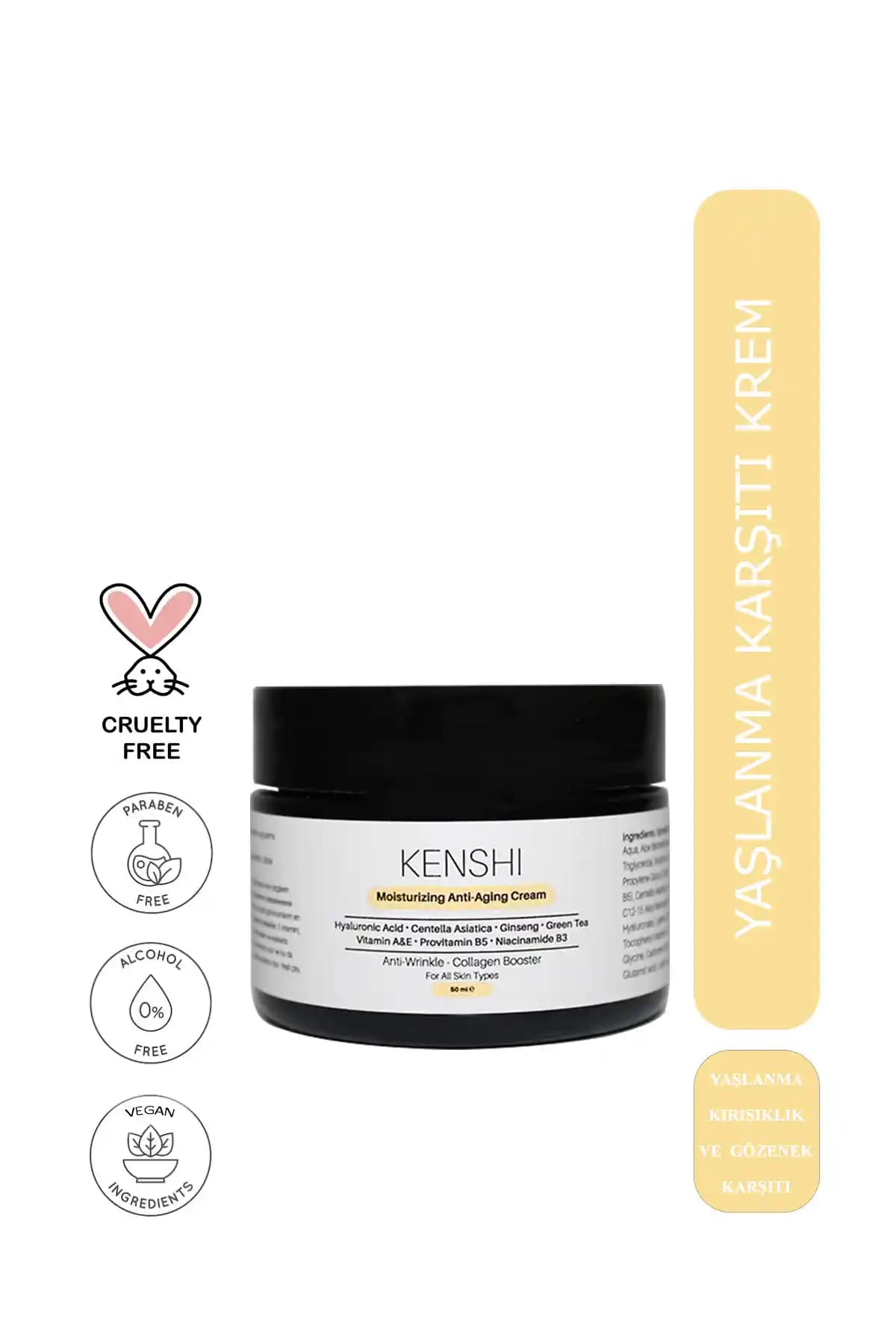 Kenshi Yaşlanma ve Kırışıklık Karşıtı Nemlendirici Krem ile Genç ve Sağlıklı Bir Cilt
