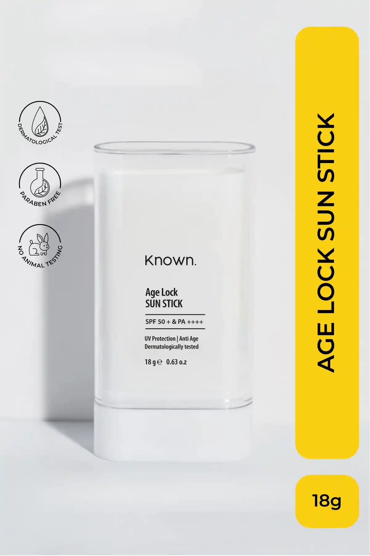 KNOWN. Age Lock Stick Güneş Kremi 50+ SPF ile Günlük Koruma ve Yaşlanma Karşıtı Çözüm