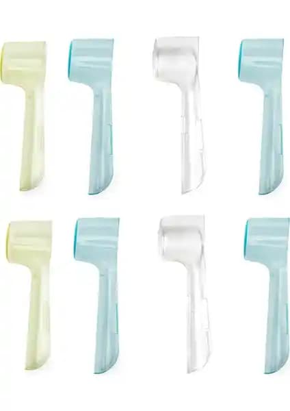 Kyver Renkli Yedek Diş Fırçası Kapak Seti Oral B Uyumlu Hijyen Koruyucu
