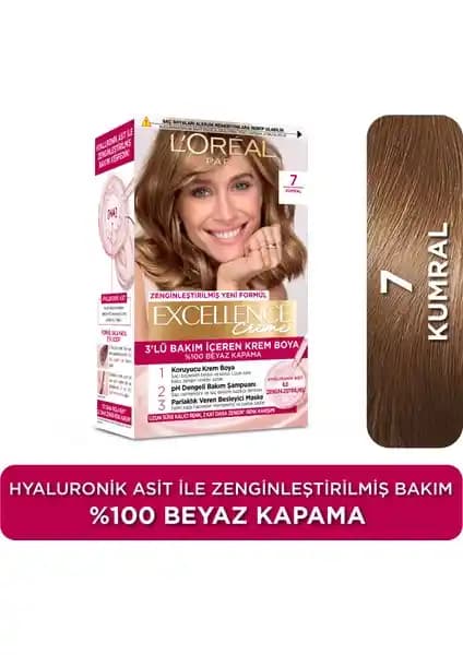 L'Oréal Paris Excellence Creme Kumral Saç Boyası 7 ile Doğal ve Kalıcı Renk Deneyimi