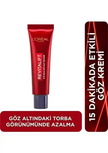 L'Oréal Paris Revitalift Lazer Eyebag Instant Eraser Göz Altı Torbaları ve Günlük Bakım Çözümü