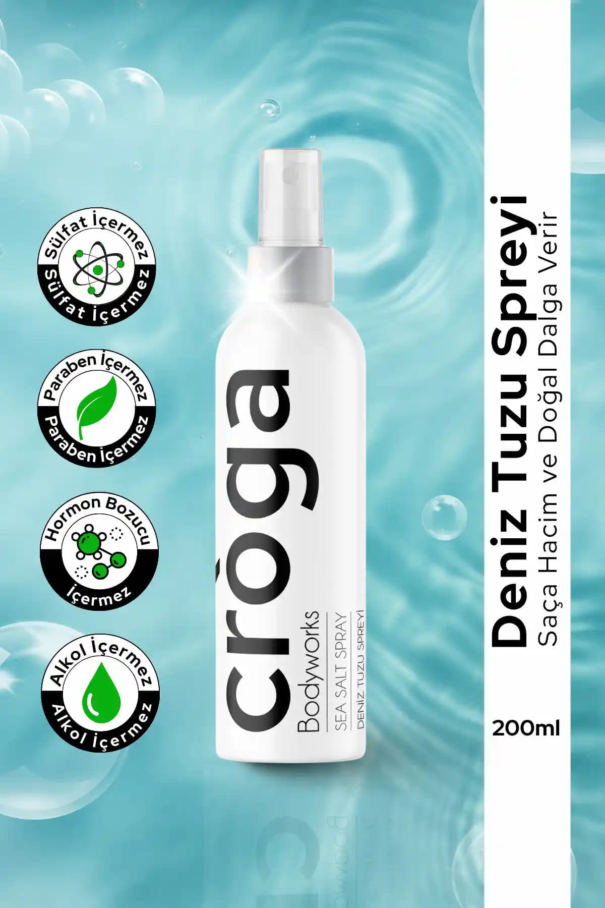 La Coir Cròga Deniz Tuzu Spreyi: Doğal Dalga ve Hacim Yaratıcı Saç Bakım Ürünü