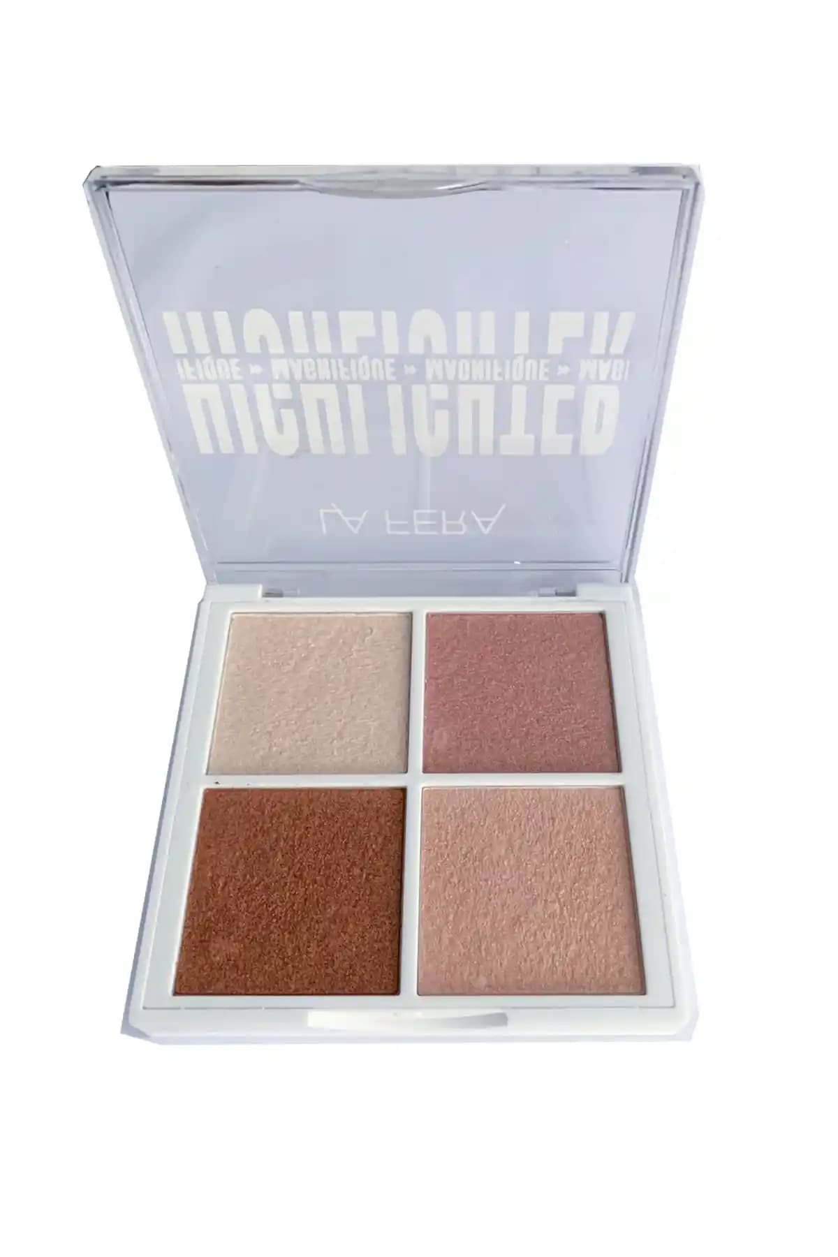 La Fera 4’lü Highlighter Paleti - Yüksek Pigmentasyon ve Uzun Süre Kalıcılık