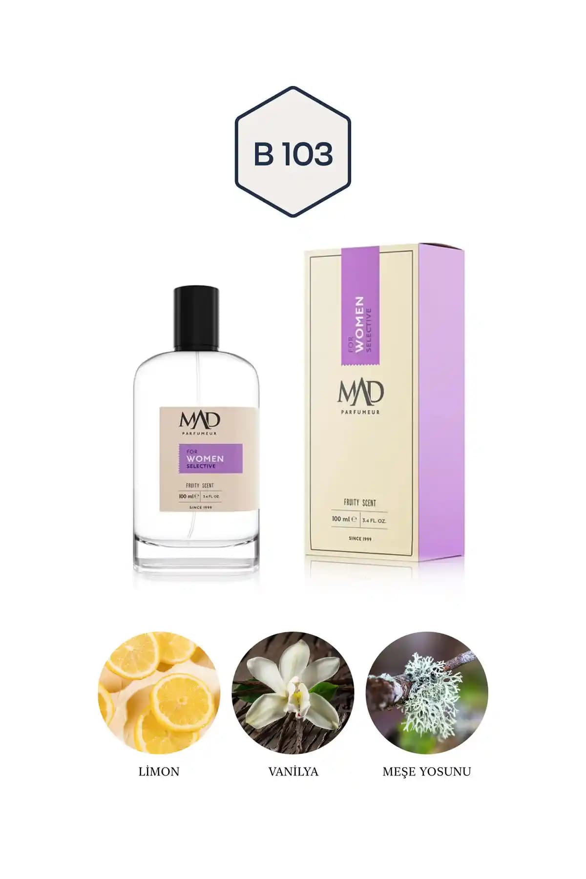 Mad B103 Selective Kadın Parfümü Zarafet ve Enerjiyi Bir Arada Sunar