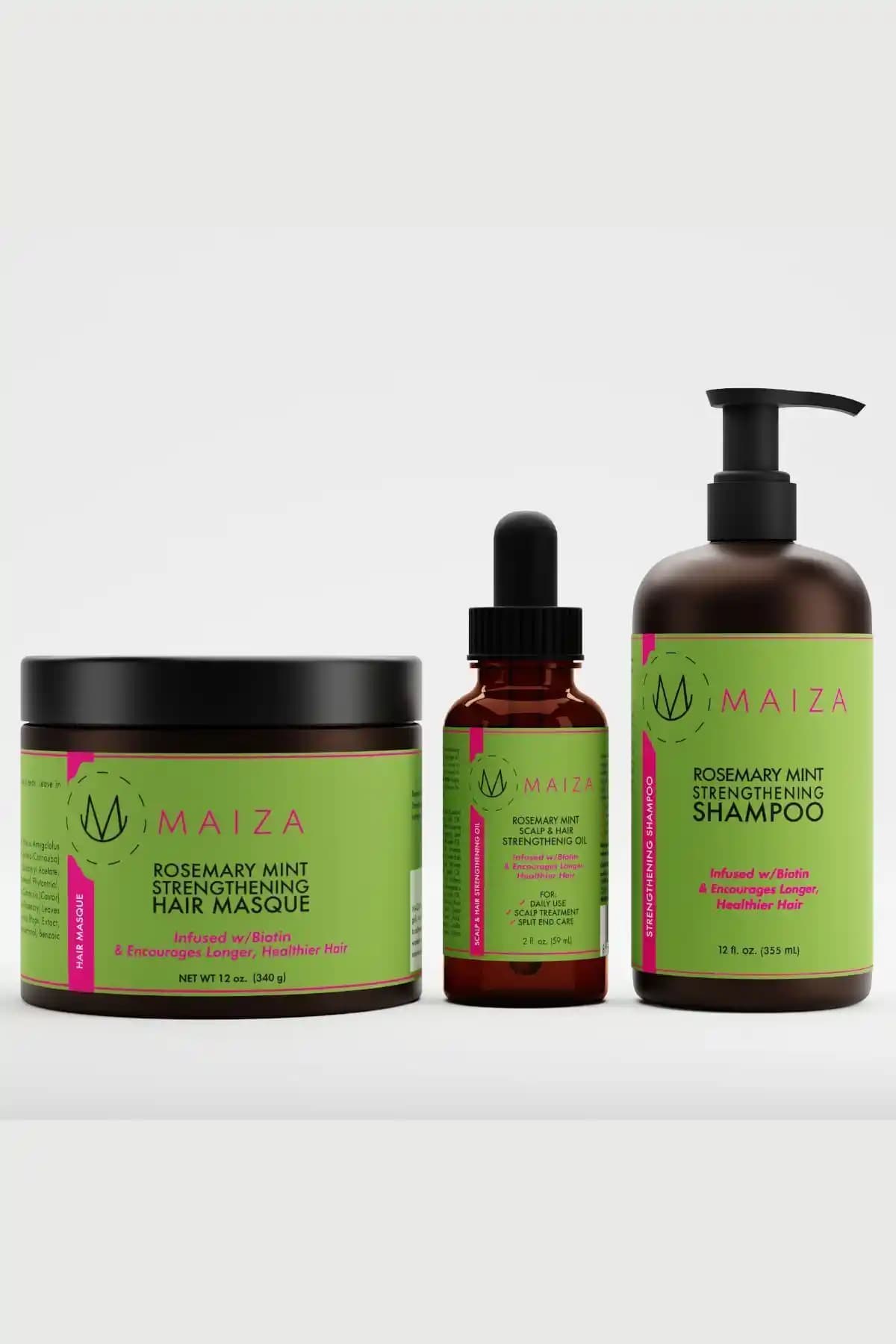 MAİZA Biberiye Nane Güçlendirici Saç Bakım Seti Doğal ve Etkili Saç Sağlığı Çözümü