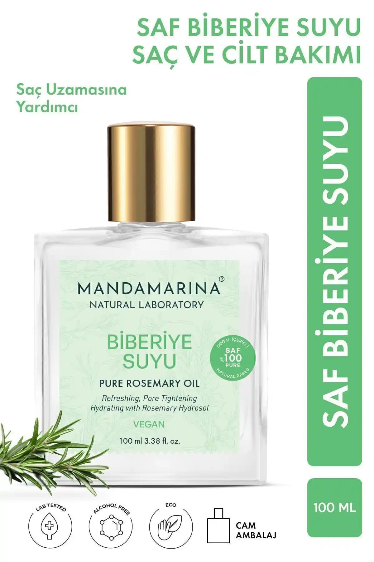 Mandamarina Biberiye Suyu Güçlendirici Saç Toniği: Doğal ve Etkili Saç Bakım Ürünü